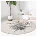 Krémový prateľný okrúhly koberec vhodný pre robotické vysávače ø 100 cm Comfort – Mila Home