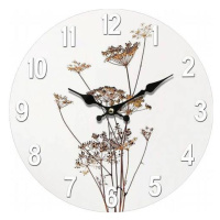 Sconto Nástenné hodiny PRINT suché rastliny, ⌀ 34 cm