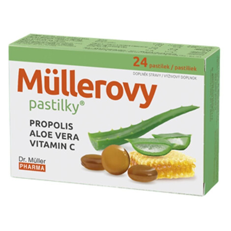 Dr. Müller Müllerove Propolis Aloe Vera Vitamín C 24 pastilek