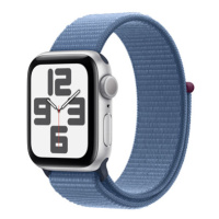 APPLE WATCH SE GPS 40MM SILVER ALUMINIUM CASE WITH WINTER BLUE SPORT LOOP MRE33QC/A