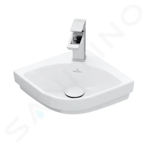 VILLEROY & BOCH - Subway 3.0 Umývadielko rohové 320x320 mm, bez prepadu, otvor na batériu, Ceram