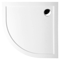 POLYSAN - SERA sprchová vanička z liateho mramoru, štvrťkruh 100x100cm, R550, biela 62111