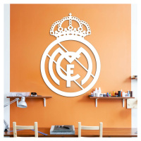 Drevená dekorácia na stenu - FC Real Madrid, Biela