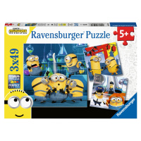 Ravensburger Detské puzzle (Mimoni, 3 x 49 dielikov)