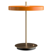 Stolná LED lampa UMAGE Asteria Table, USB, oranžová/mosadz