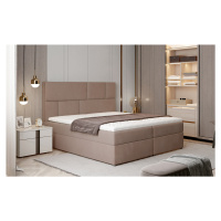 NABBI Ferine 145 čalúnená manželská posteľ s úložným priestorom hnedá