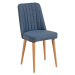 Modrá zamatová jedálenská stolička Stormi Sandalye – Kalune Design