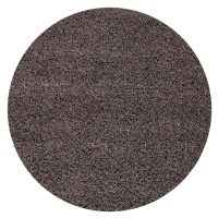 Kusový koberec Dream Shaggy 4000 taupe kruh - 80x80 (průměr) kruh cm Ayyildiz koberce