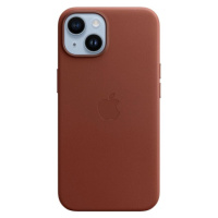 Apple kožený kryt s MagSafe na iPhone 14 tehlovo hnedý