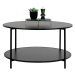 Čierny okrúhly konferenčný stolík s čiernou doskou ø 80 cm Vita – House Nordic