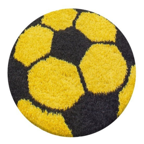 Dětský kusový koberec Fun 6001 yellow - 100x100 (průměr) kruh cm Ayyildiz koberce