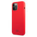 Lacoste Liquid Silicone Glossy Printing Logo Kryt pre iPhone 13 Pro Max Red