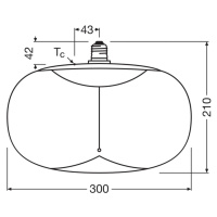 OSRAM LED Vintage Big Elipse E27 12W 818 Žiarovka dymová tmavá