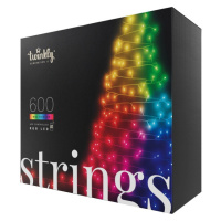 Twinkly Strings Multi-Color inteligentné žiarovky na stromček 600 ks 48m čierny kábel