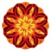 GRUND SEBEREALIZÁCIA Mandala kruhová o 80 cm, oranžová