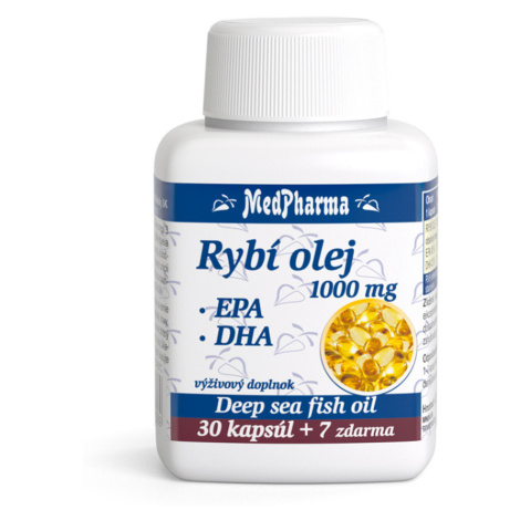 MEDPHARMA Rybí olej 1000 mg - EPA + DHA mg 37 tobolek