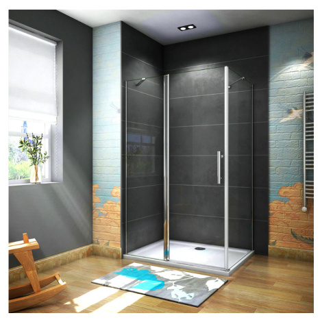 H K - Obdĺžnikový sprchovací kút MELODY B5 80x70 cm s jednokrídlovými dverami s pevnou stenou vr