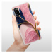 Odolné silikónové puzdro iSaprio - Pink Blue Leaves - Samsung Galaxy A41