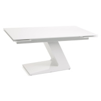 Estila Biely lesklý moderný rozkladací jedálenský stôl VITO 160(220)cm