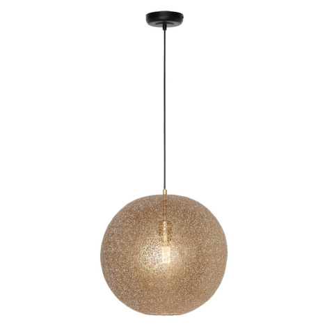 Závesná lampa Oronero/Oro, Ø 50 cm, zlatá farba, kov Freelight