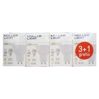 LED reflektor GU10 5 W 2 700K Set 3+1 320 lm matný