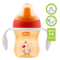 CHICCO Hrnček Training s držadlami 200 ml, červený  6 m+