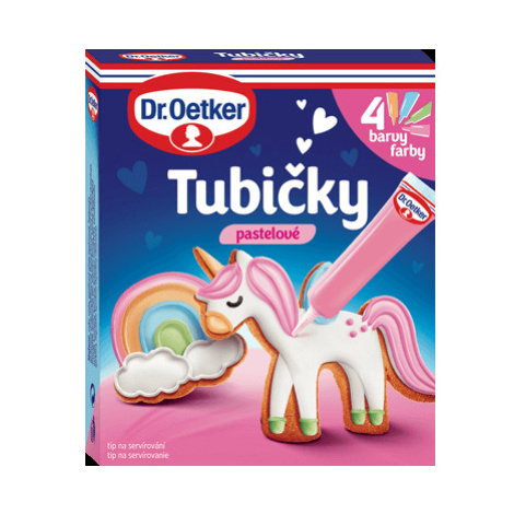 Pastelové tuby na zdobenie (4x19 g) - Dr. Oetker - Dr. Oetker