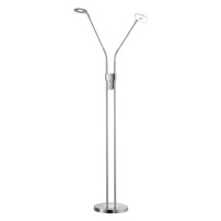 LED stmievateľná stojacia lampa v striebornej farbe (výška 150 cm) Dent – ​​Fischer & Honsel