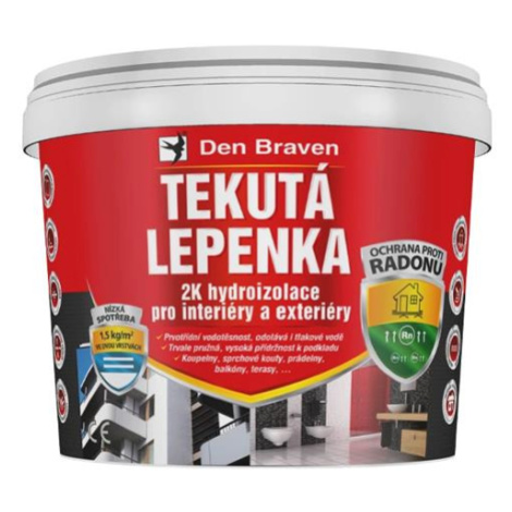 Tekutá lepenka DEN BRAVEN sivá 21kg