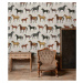 WALLCOLORS Horses Beige wallpaper - tapeta POVRCH: Prowall Canvas