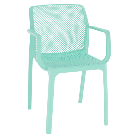 Stohovateľná stolička, mentolová/plast, FRENIA Tempo Kondela