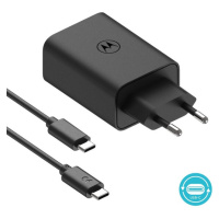 Motorola TurboPower nabíjačka 50W Duo USB-C + USB-A s USB-C káblom čierna