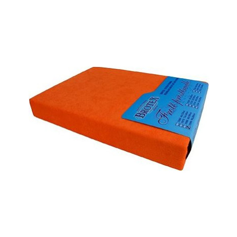 Brotex Froté prestieradlo 100 × 200 cm, oranžové