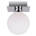 Stropné svietidlo v striebornej farbe so skleneným tienidlom 10x10 cm Oden - Candellux Lighting