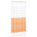 Sprchový záves 180x180cm, polyester, biely/oranžový 16474