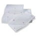 Soft Cotton Malý uterák Micro love 30 × 50 cm, biely – lila srdiečka