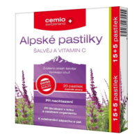 Cemio Alpské pastilky Šalvia a vitamín C 15+5 pastiliek