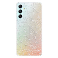 Odolné silikónové puzdro iSaprio - Abstract Triangles 03 - white - Samsung Galaxy A34 5G