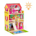 Drevený domček pre bábiky s LED osvetlením