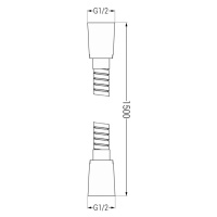 Sprchová hadica MEXEN 150 cm 2 biela