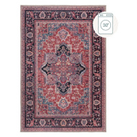 Vínovočervený umývateľný koberec s prímesou recyklovaných vlákien 80x150 cm Windsor – Flair Rugs