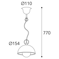 Závesná lampa Circle zlatá/čiernená mosadz Ø15 cm