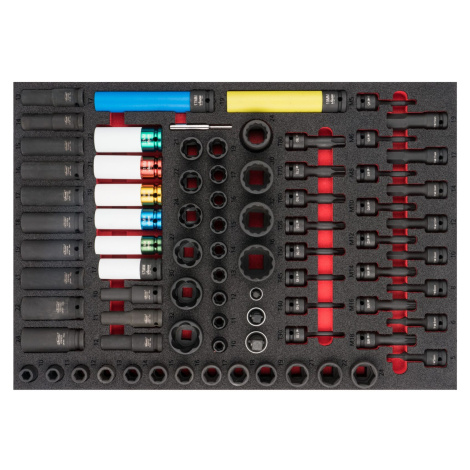 Nástrčné kľúče pre rázový uťahovák vo výplni, 1/2", 80 ks, VIGOR - V6811