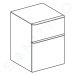 GEBERIT - Smyle Square Bočný skrinka, 2 zásuvky, lesklá biela 500.357.00.1