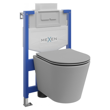 MEXEN/S - WC predstenová inštalačná sada Fenix XS-U s misou WC Rico + sedátko softclose, svetlo 