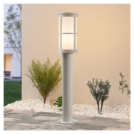 Lucande Kelini chodníková lampa, 65 cm, biela