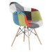 KONDELA Tobo 3 New jedálenská stolička vzor patchwork / buk