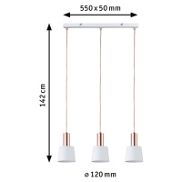 Paulmann Haldar závesná lampa 3-pl., v bielej