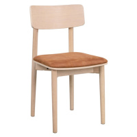 Jedálenská stolička z imitácie kože v koňakovohnedo-prírodnej farbe v súprave 2 ks Wolcott – Row