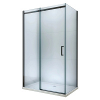 MEXEN/S - OMEGA sprchovací kút 110x80, transparent, čierna 825-110-080-70-00